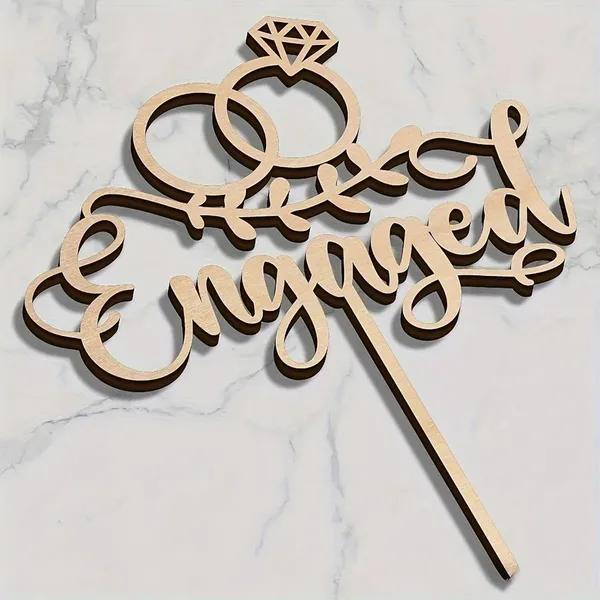 Beige_Wooden_Engagement_Cake_Topper_Diamond_Ring_Design_Wedding