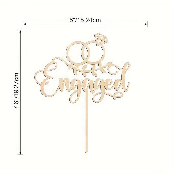 Beige_Wooden_Engagement_Cake_Topper_Diamond_Ring_Design_Wedding