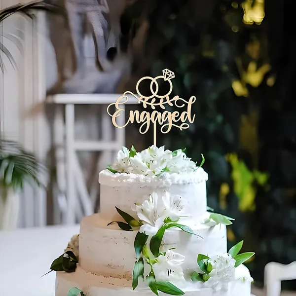 Beige_Wooden_Engagement_Cake_Topper_Diamond_Ring_Design_Wedding