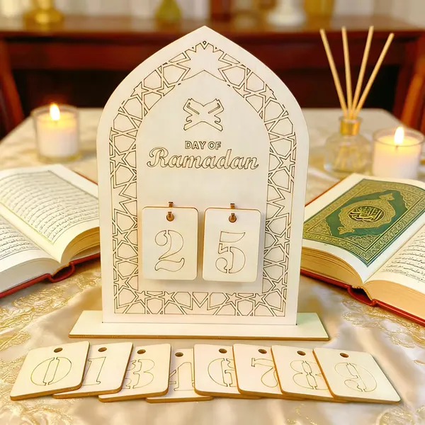 Beige_Arch_Shape_Diy_Ramadan_Pine_Wood_Countdown_Calendar_Diy_And_Craft