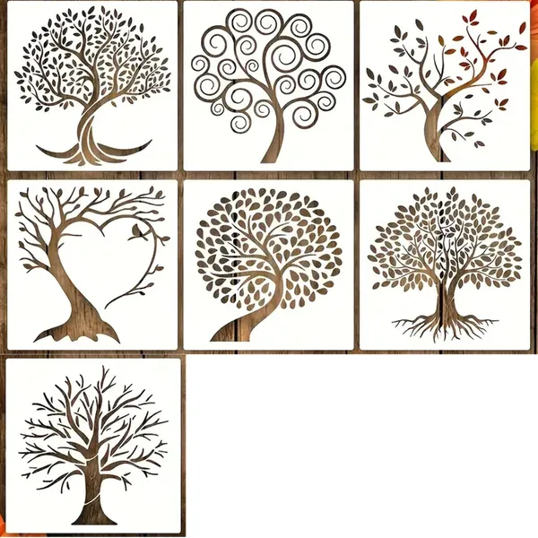 White_Tree_Life_Stencil_Templates_Reusable_Plastic_Art_Templates_Diy_And_Craft