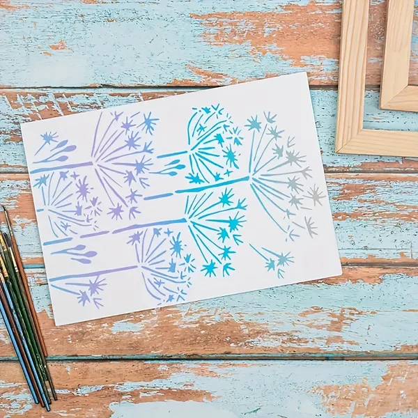 White_Reusable_Plant_Stencils_A_Dandelion_Diy_And_Craft