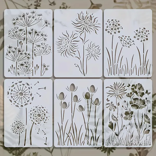 White_Reusable_Plant_Stencils_A_Dandelion_Diy_And_Craft