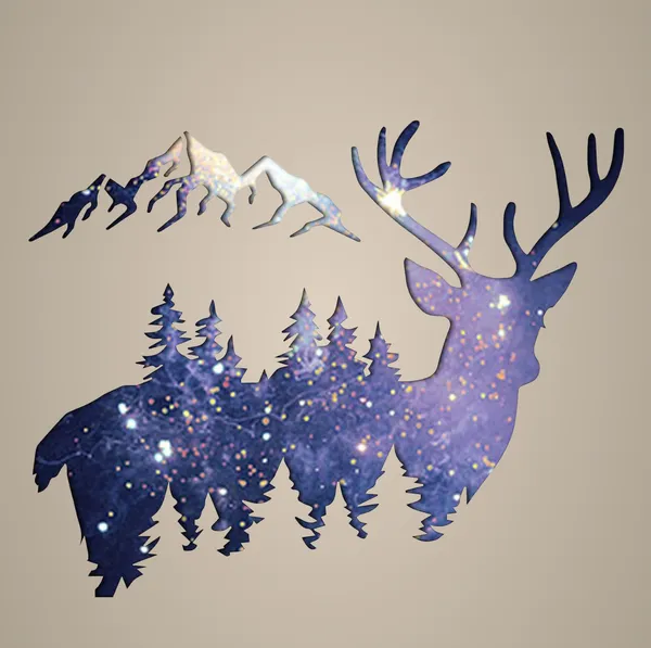 White_Sika_Deer_Stencil_Template_Elk_Animal_Template_Diy_And_Craft