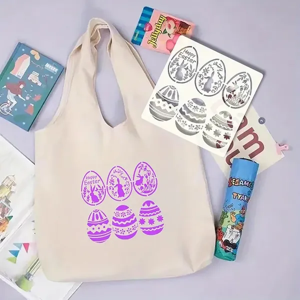 White_Easter_Egg_Bunny_Stencil_Reusable_Painting_Template_Diy_And_Craft