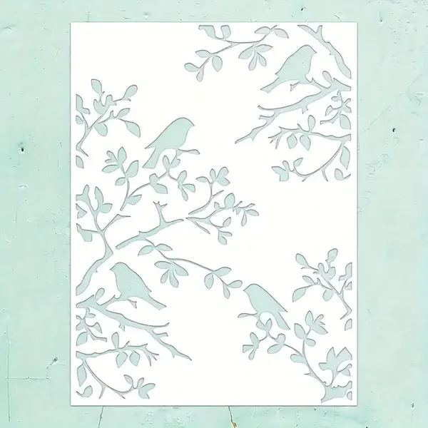 White_Bird_And_Tree_Stencil_Diy_And_Craft