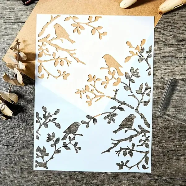 White_Bird_And_Tree_Stencil_Diy_And_Craft