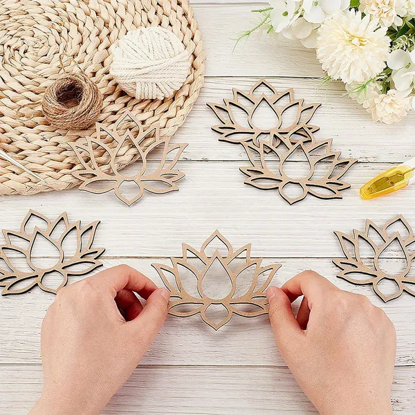 Beige_Wooden_Lotus_Cutouts_Floral_Shapes_Diy_And_Craft