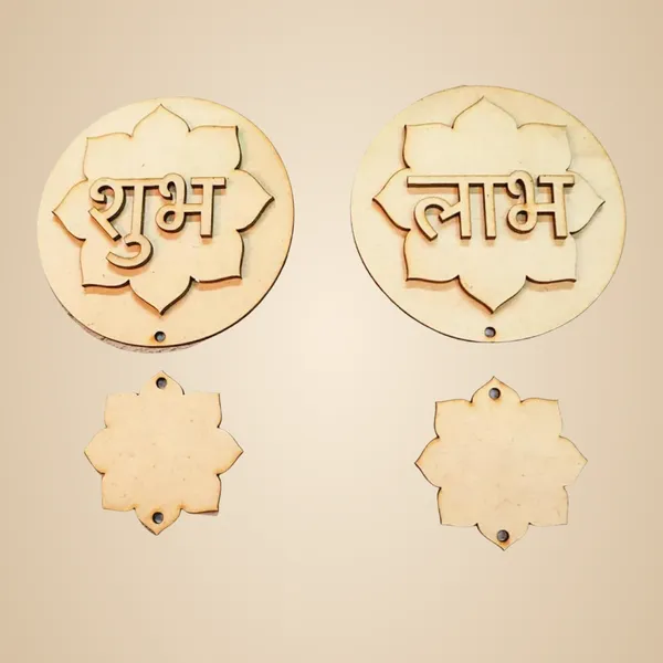 Beige_Subh_Labh_Mdf_Cut_Outs_General