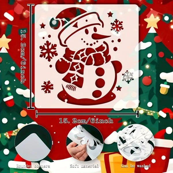 White_Christmas_Cutout_Stencil_Reusable_Snowman_General