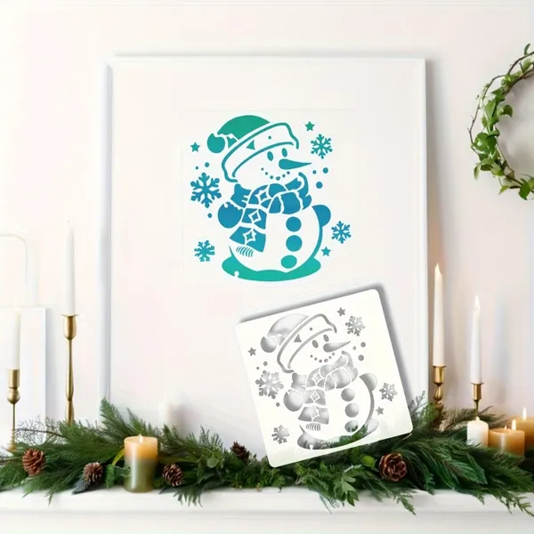 White_Christmas_Cutout_Stencil_Reusable_Snowman_General