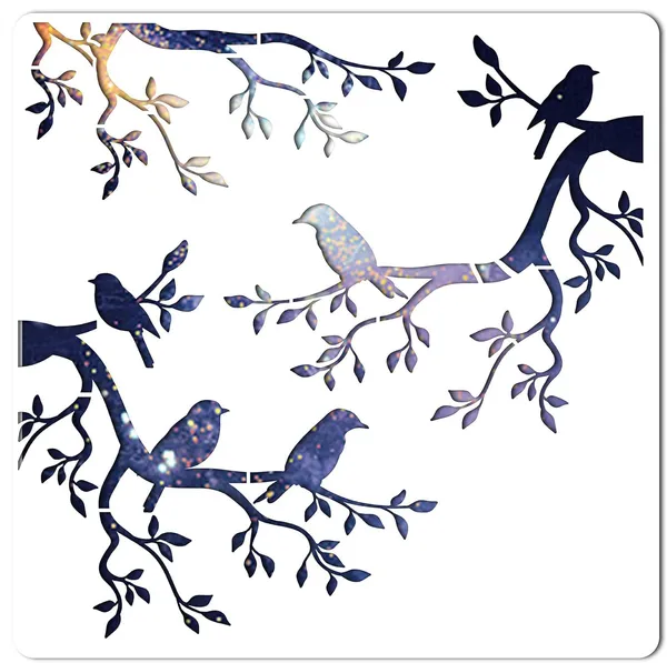 White_Tree_Stencil_Template_Bird_Large_Birds_On_Tree_Leaf_Silhouette_Stencil_Diy_And_Craft