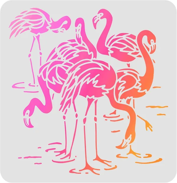 White_Flamingo_Stencils_Plastic_Drawing_Painting_Template_Diy_And_Craft