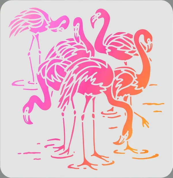 White_Flamingo_Stencils_Plastic_Drawing_Painting_Template_Diy_And_Craft
