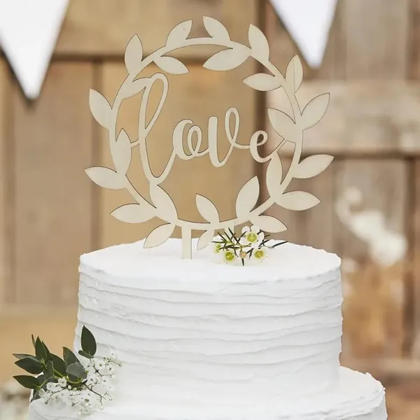 Beige_Wooden_Love_Wedding_Cake_Topper_Round_Decorative_Cake_Topper_Wedding