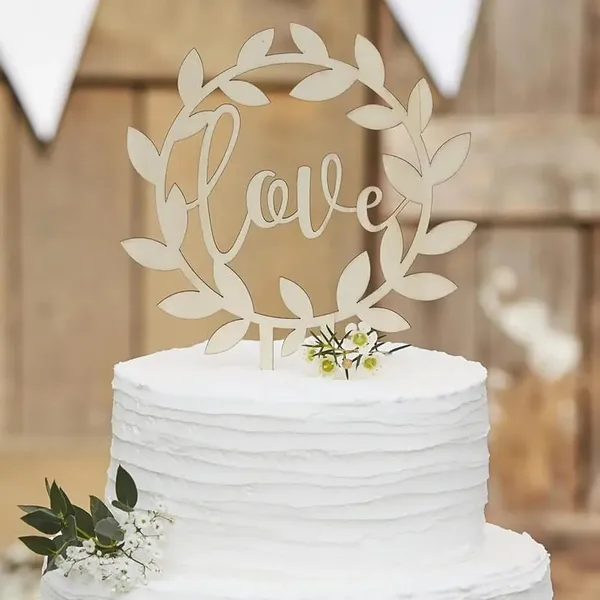 Beige_Wooden_Love_Wedding_Cake_Topper_Round_Decorative_Cake_Topper_Wedding