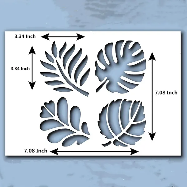 White_Leaf_Stencil_Reusable_Plastic_Stencil_Diy_And_Craft