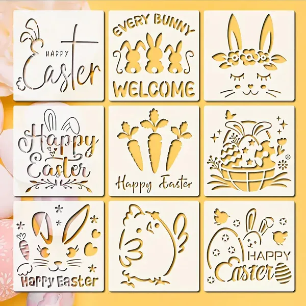 White_Easter_Stencil_Set_Reusable_Plastic_Templates_Diy_And_Craft