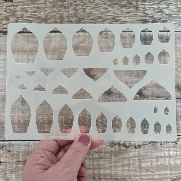 White_Geometric_Shape_Stencils_Reusable_Plastic_Template_Diy_And_Craft