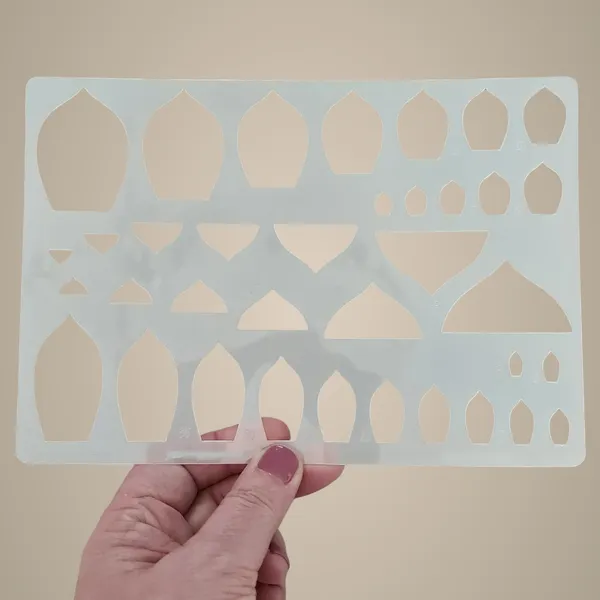White_Geometric_Shape_Stencils_Reusable_Plastic_Template_Diy_And_Craft