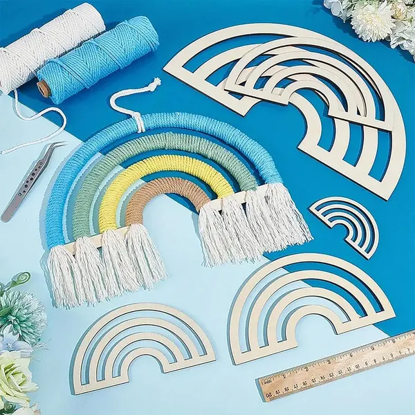 Beige_Wooden_Macrame_Frames_Diy_Rainbow_Wall_Hanging_Craft_Kit_Boho_Style_Home_Decor_Unfinished_Pine_Mdf_Loom_Semi_Circle_Shapes_Diy_And_Craft