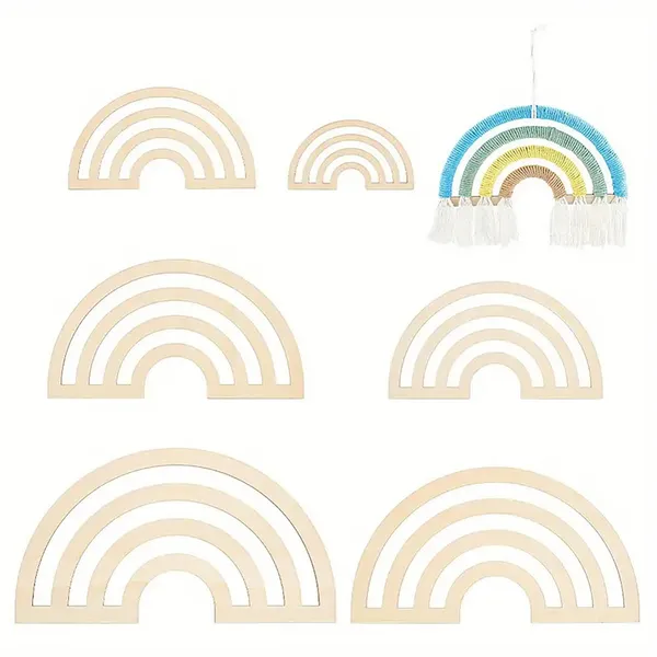 Beige_Wooden_Macrame_Frames_Diy_Rainbow_Wall_Hanging_Craft_Kit_Boho_Style_Home_Decor_Unfinished_Pine_Mdf_Loom_Semi_Circle_Shapes_Diy_And_Craft