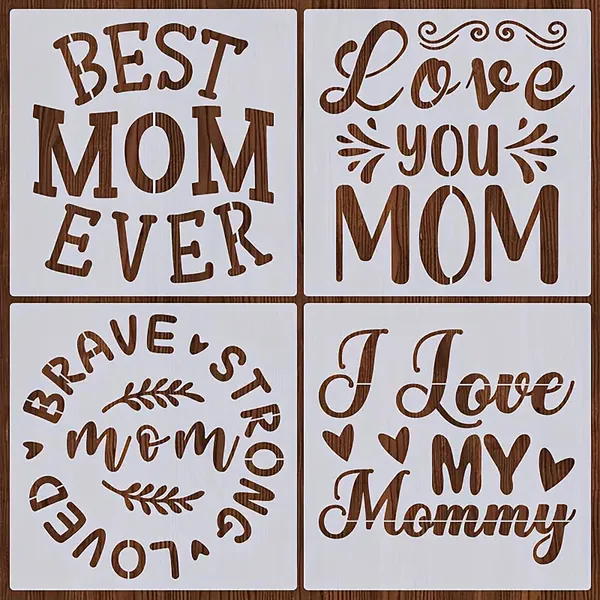 White_Mother_S_Day_Stencils_Reusable_Pet_Painting_Templates_Diy_And_Craft