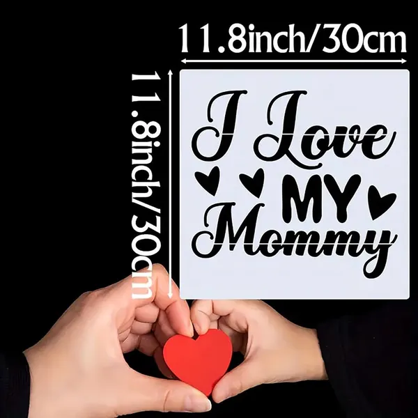 White_Mother_S_Day_Stencils_Reusable_Pet_Painting_Templates_Diy_And_Craft