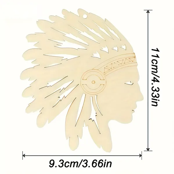 Beige_Wooden_Indian_Headgear_Cutouts_Diy_And_Craft