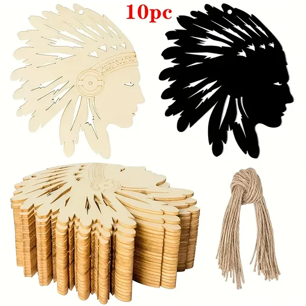 Beige_Wooden_Indian_Headgear_Cutouts_Diy_And_Craft