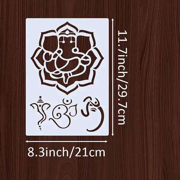 White_Ganesha_Stencils_Diy_And_Craft