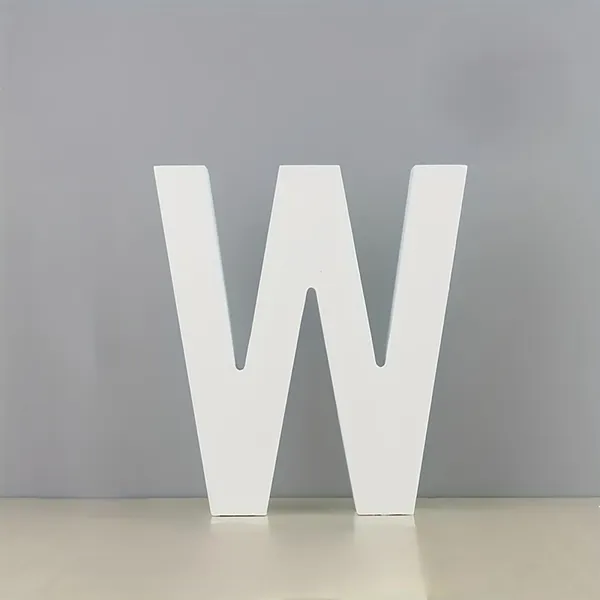 White_Standing_Letters_W_Decoration_Pvc_Block
