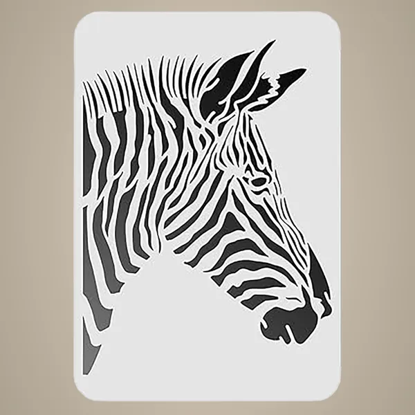 White_Zebra_Stencil_Plastic_Animal_Painting_Template_Home_Decor
