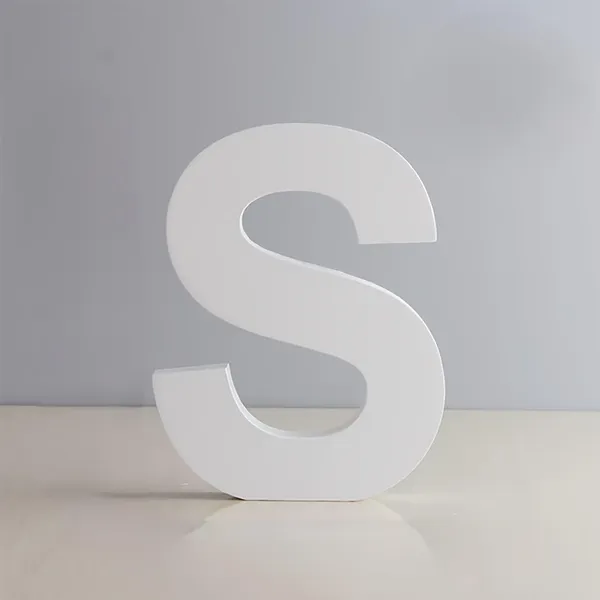White_Standing_Letters_S_Decoration_Pvc_Block