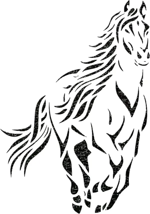 White_Horse_Stencil_Diy_And_Craft