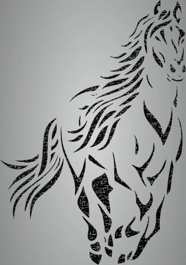 White_Horse_Stencil_Diy_And_Craft