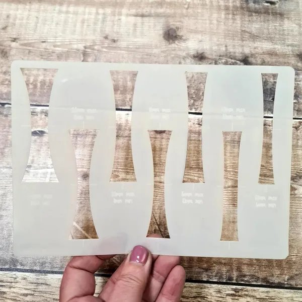 White_Geometric_Shape_Stencils_Reusable_Plastic_Template_Diy_And_Craft