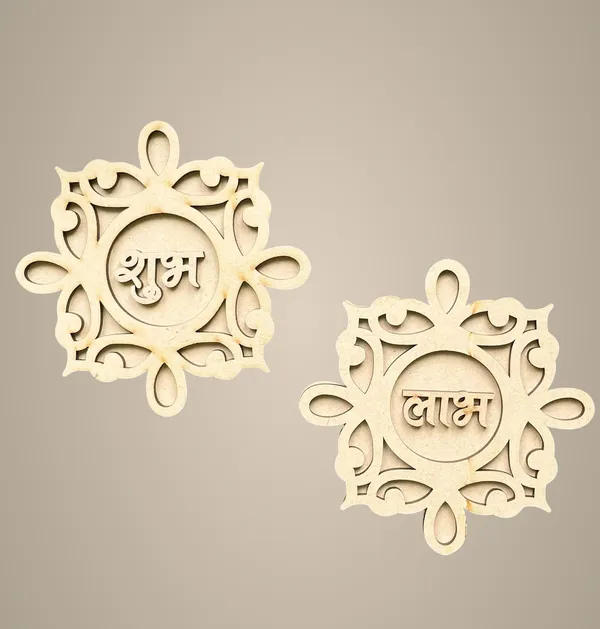 Beige_Shubh_Labh_Drop_Frame_Wooden_Cutouts_Diy_And_Craft