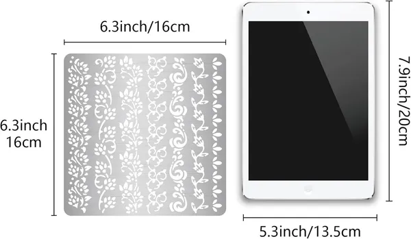 White_Flower_Border_Metal_Stencil_Floral_Plant_Painting_Stainless_Steel_Templates_Diy_And_Craft