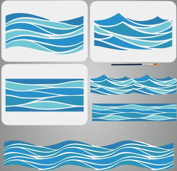 White_Waves_Stencil_Template_Cm_Diy_And_Craft