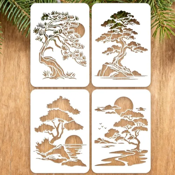 White_Pine_Tree_Scenic_Stencils_Diy_And_Craft