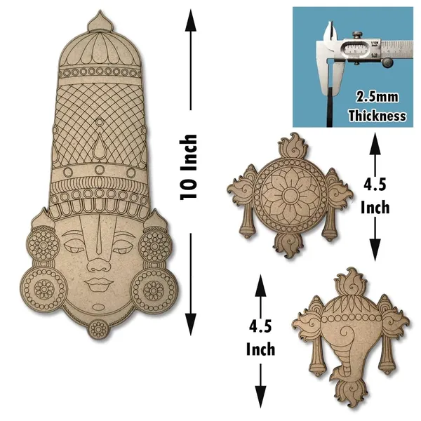Beige_Perumal_Face_Pre_Marked_Mdf_Cutout_Diy_And_Craft