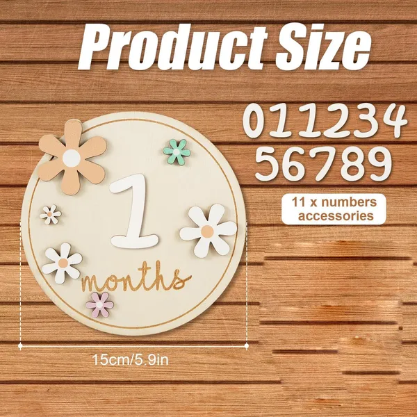 Beige_Wooden_Birch_Baby_Monthly_Milestone_Flower_Style_Baby_Keepsake_Newborn_Sign_With_Numbers_Baby_Milestone_Baby