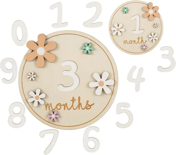 Beige_Wooden_Birch_Baby_Monthly_Milestone_Flower_Style_Baby_Keepsake_Newborn_Sign_With_Numbers_Baby_Milestone_Baby