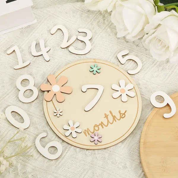Beige_Wooden_Birch_Baby_Monthly_Milestone_Flower_Style_Baby_Keepsake_Newborn_Sign_With_Numbers_Baby_Milestone_Baby