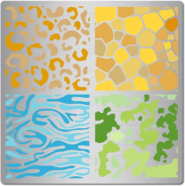 White_Animal_Print_Metal_Stencil_Leopard_Skin_Stainless_Steel_Drawing_Template_General