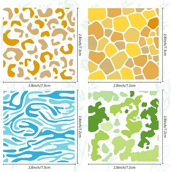White_Animal_Print_Metal_Stencil_Leopard_Skin_Stainless_Steel_Drawing_Template_General
