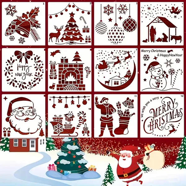White_Christmas_Stencil_Set_Home_Decor