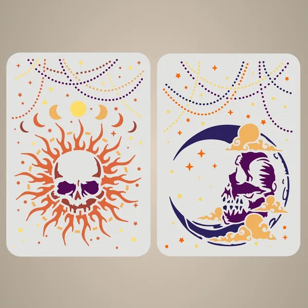 White_Moon_Phase_Skull_Stencils_Large_Halloween_Skull_Moon_Sheet_Templates_Diy_And_Craft