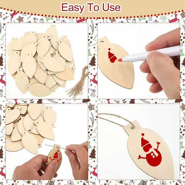 Beige_Christmas_Light_Bulb_Wooden_Slices_Diy_And_Craft